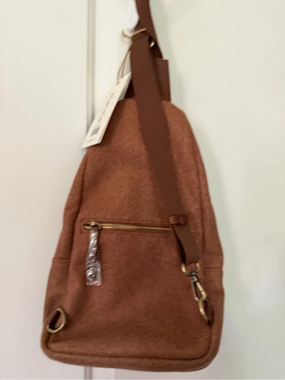 Brown Sling Backpack - Picture 2 of 6